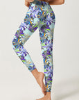 Flower hand-painted exotic chrysanthemum leggings