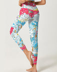 Dreamland on the cloud colorful creatures print yoga leggings