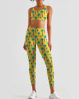 Coconut tree print design yoga leggings