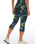 Fantasy colorful night flowers capris