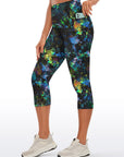 Fantasy colorful night flowers capris