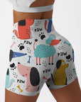 Animal cartoon dog sheep print shorts