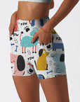 Animal cartoon dog sheep print shorts