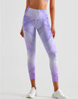 Purple gilt water ripple leggings