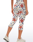 Retro seashell starfish waistband capris