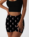 Colorful moon pattern dark shorts