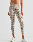 Flowers sketch line rose leggings