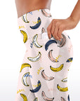 Fruit banana colourful hand sketch drawn pattern capris