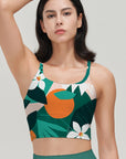 Botanical monstera leaf flower tank tops