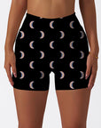 Colorful moon pattern dark shorts