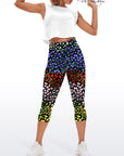 Flower colorful ditsy floral patchwork capris