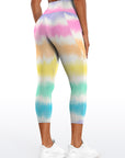 Watercolor tie dye rainbow leggings