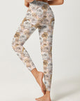 Flowers sketch line rose leggings