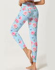 Flower beautiful blooming peonies leggings