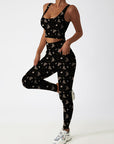 Moth phases of the moon and stars leggings