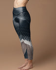 Animal water-grinded color feather leggings