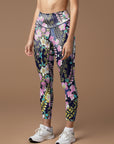 Flower cherry blossom golden leaves leggings