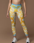 European palace golden pattern mural leggings