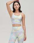 Colorful gilt water ripple liquid leggings