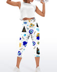 Evil eye print design capris