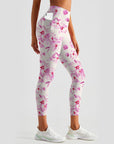 Flower peach blossom light pink leggings