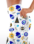 Evil eye print design capris