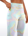 Colorful gilt water ripple liquid leggings