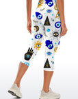 Evil eye print design capris