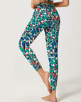 Animal leopard print dark multicolor leggings