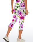 Flower colorful watercolor hibiscus capris