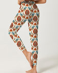 Ethnic persian print design yoga leggings