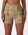 Animal funny cartoon doodle giraffe yellow shorts