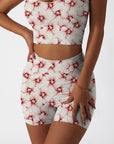 Flower hibiscus light pink shorts