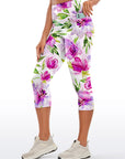 Flower colorful watercolor hibiscus capris