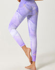 Purple gilt water ripple leggings