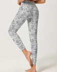 Flowers sketch line rose leggings