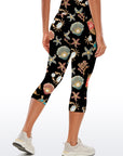 Ocean gem starfish turtle coral shell capris