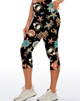 Ocean gem starfish turtle coral shell capris