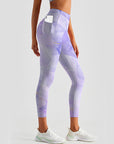 Purple gilt water ripple leggings