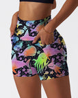 Ocean fish octopus color fluorescent shorts