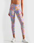 CREAMY™ colorful psychedelic pattern breathable waistband leggings