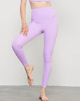 Basic peach buttock naked traceless pink leggings