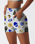 Evil eye print design shorts