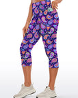 Purple paisley print design capris