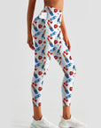 Fruits hand drawn fashion illustration lipstick cherry leggings