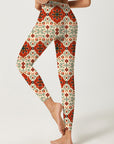 Ethnic persian carpet red leggings