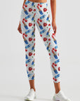 Fruits hand drawn fashion illustration lipstick cherry leggings