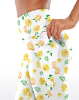 Flower yellow rose little fresh yoga capris