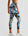 Ethnic print animal high waist design yoga leggings