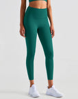 Basic peach buttock naked ultra-high waist hip lift green leggings